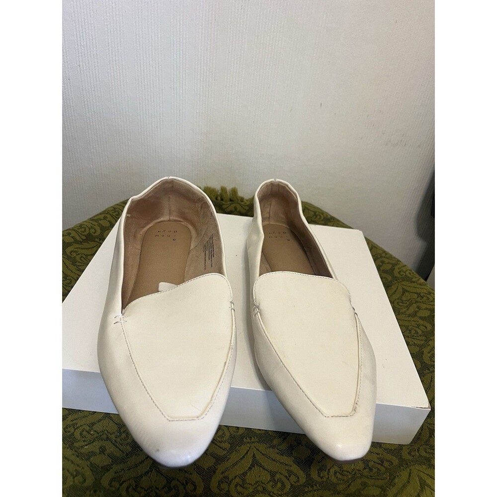 A New Day Womens Hayes Slip On Casual Dress Loafer Flat Shoes Cream Size 10